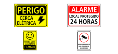 Placas de Sinalização e Avisos
